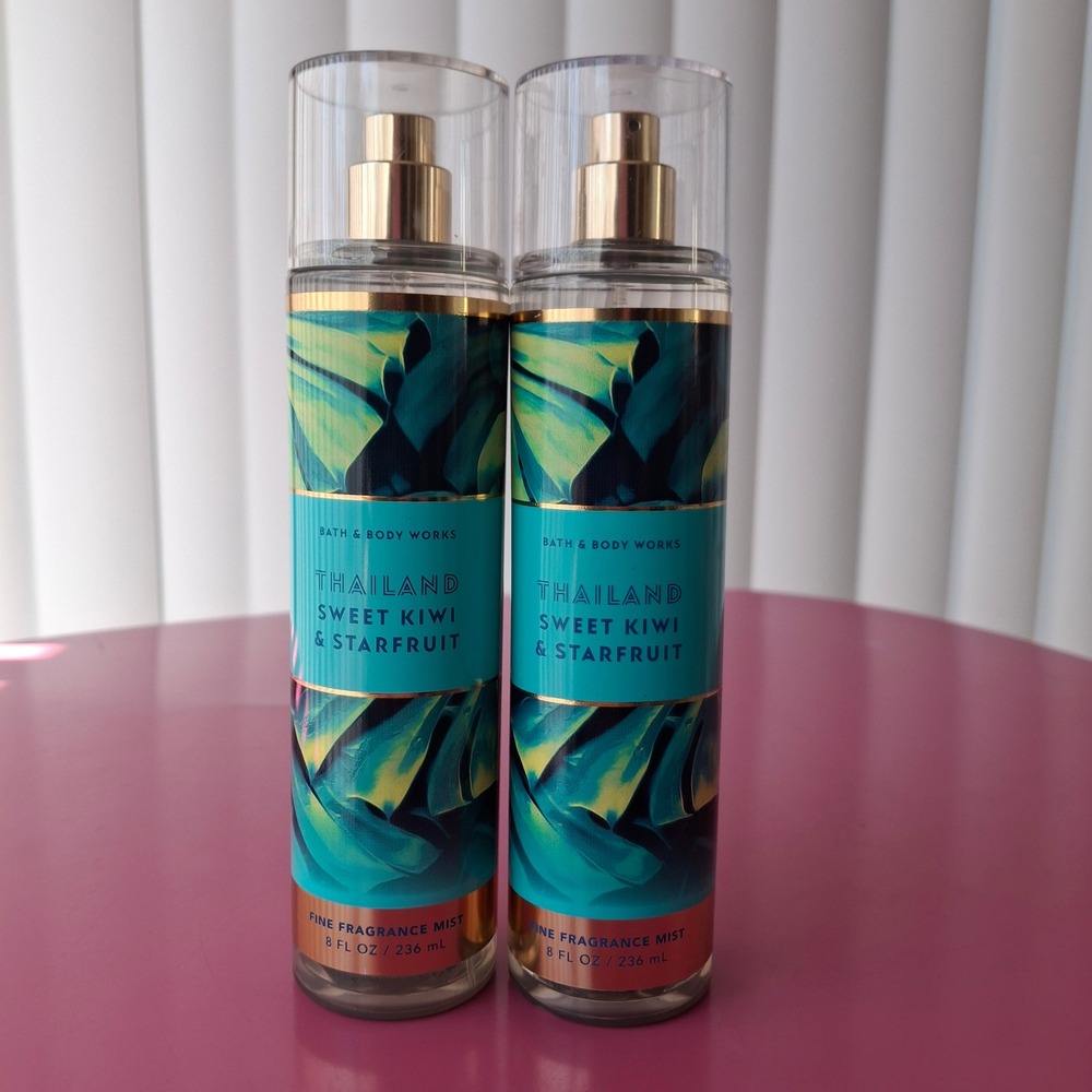 Bath & Body Works THAILAND SWEET KIWI & STARFRUIT Fragrance Mist 8 oz Set of 2